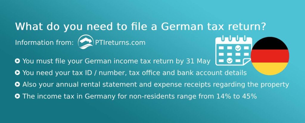 What do you need to file a German property tax return?