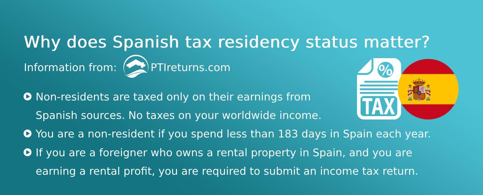 NonResident Tax in Spain and Spanish Tax on Rental