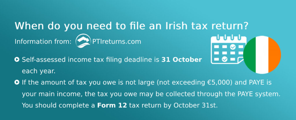 Rental income tax return filing deadline Ireland